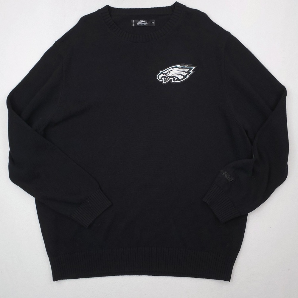 Philadelphia Eagles Sweater Mens 3XL Black NFL Football Knit Pullover Crewneck